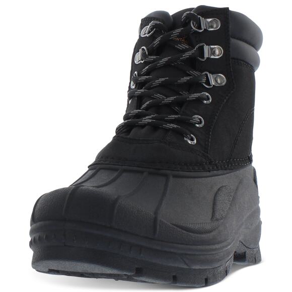 Weatherproof Vintage Mens Black Mixed Media Lace-up Duck Boots 10M NWT - Picture 1 of 1